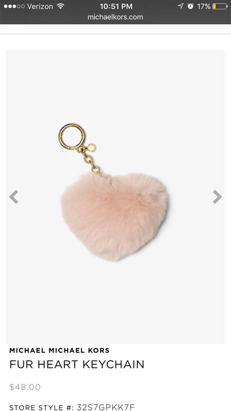 michael kors fluffy keychain